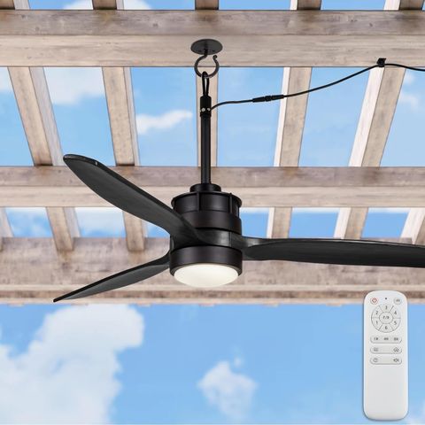 Ekiznsn 42 Inch Waterproof Outdoor Ceiling Fan For Gazebo With Hook ... with regard to Outdoor Ceiling Fan Suitable For Heavy Rain